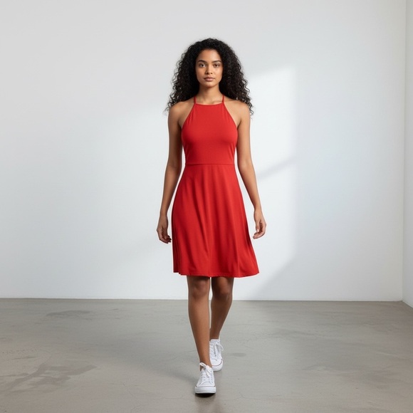 EXPRESS 🔥 Sleeveless Dress Red Size Small - Picture 2 of 11